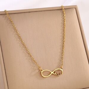 Gold Infinity Hand Necklace - Women Jewelry
